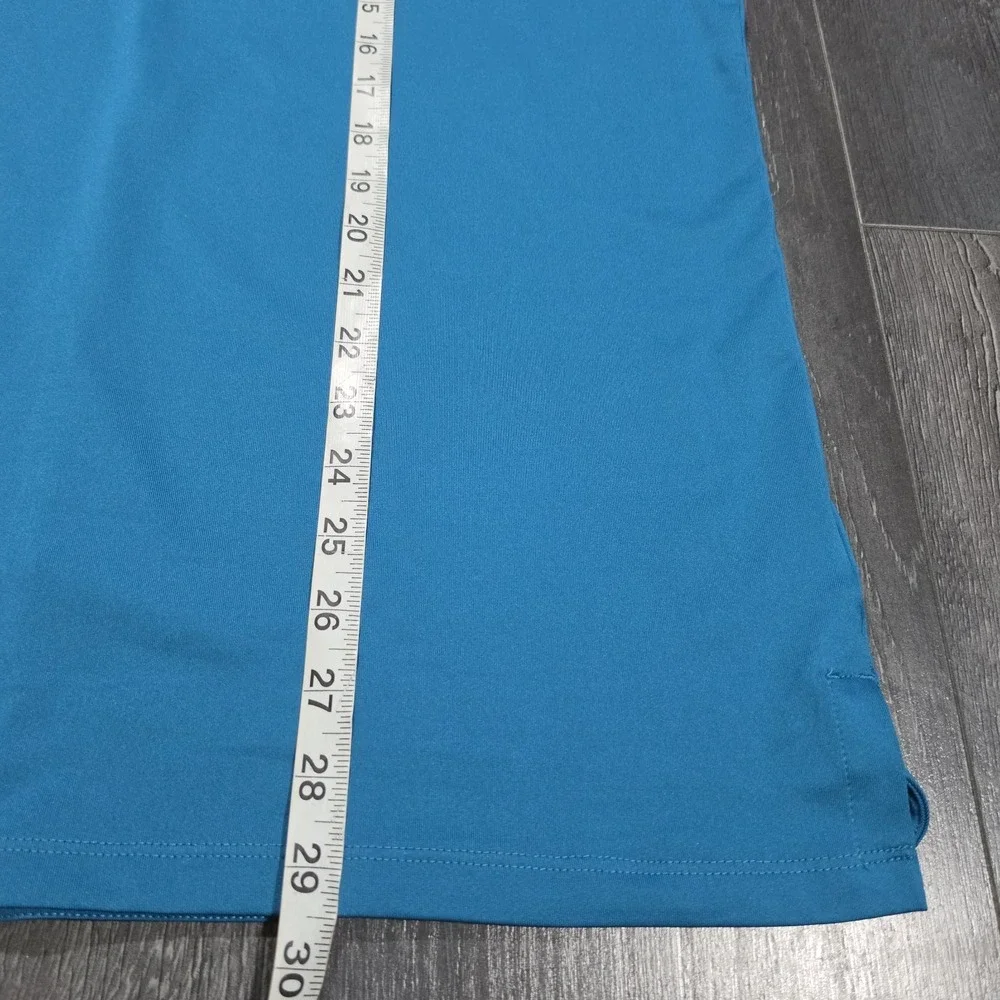 Nike‎ Dri-Fit Tiger Woods Blade Collar Polo Shirt Men M Blue Golf Reflective